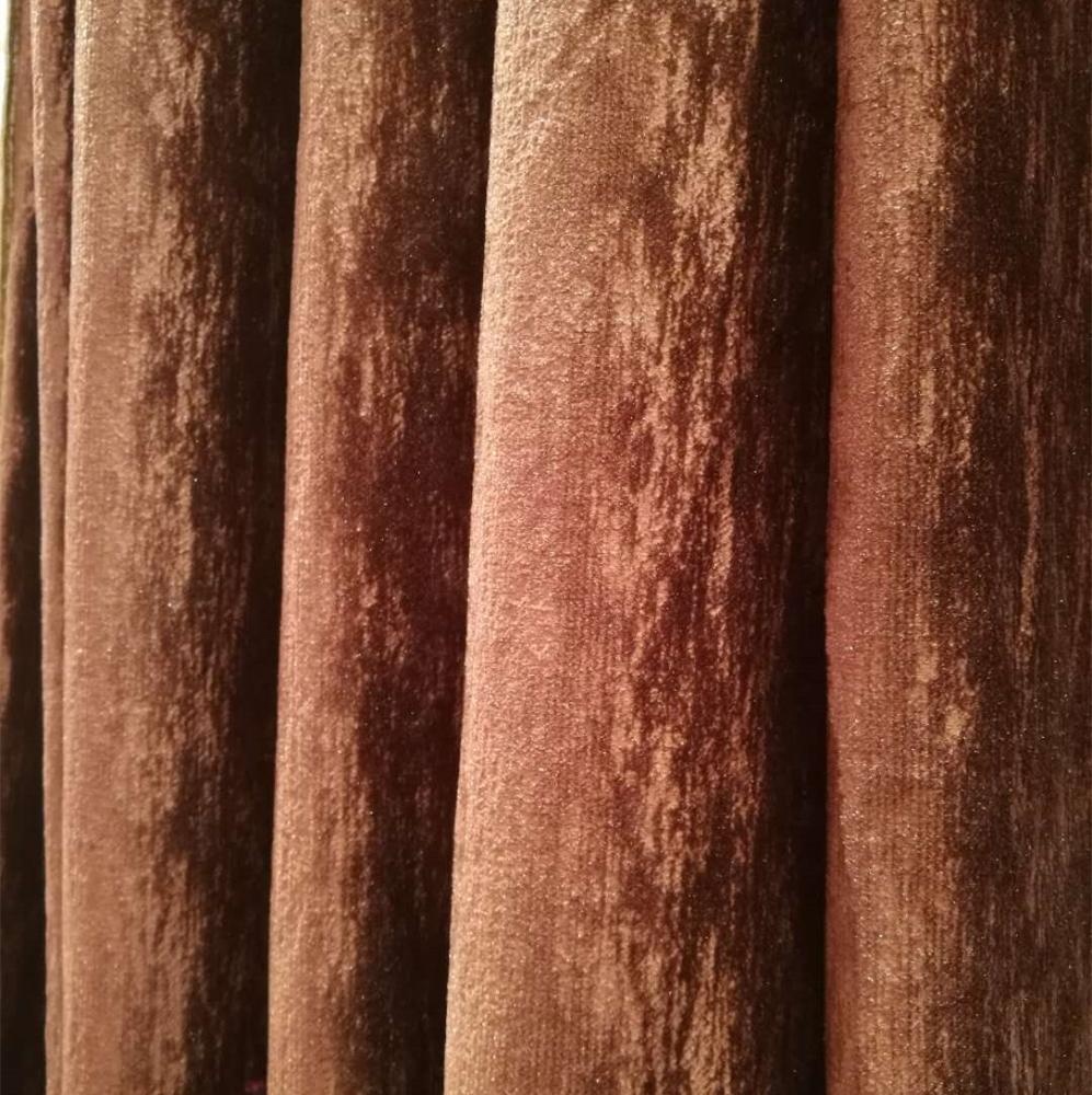 Embossed Twill Fabric Curtain Velvet